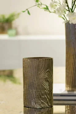 Vases-Kirkland's Home Metal Timber Scape Vase Gold