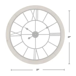 Clocks-Kirkland's Home Metal Timeworn Wall Clock Brown