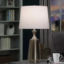 Table Lamps-Kirkland's Home Metal Touch Switch Table Lamp Silver