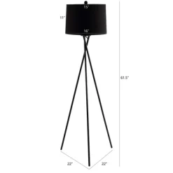 Floor Lamps-Kirkland's Home Metal Tripod Twist Floor Lamp Black