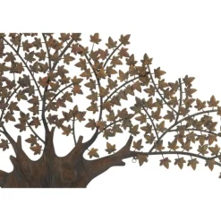 Wall Plaques-Kirkland's Home Metal Trunk With Leaves Wall Plaque Brown