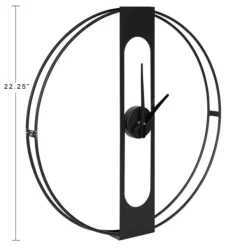 Clocks-Kirkland's Home Metal Urgo Wall Clock Black
