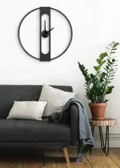 Clocks-Kirkland's Home Metal Urgo Wall Clock Black