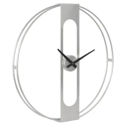 Clocks-Kirkland's Home Metal Urgo Wall Clock Silver
