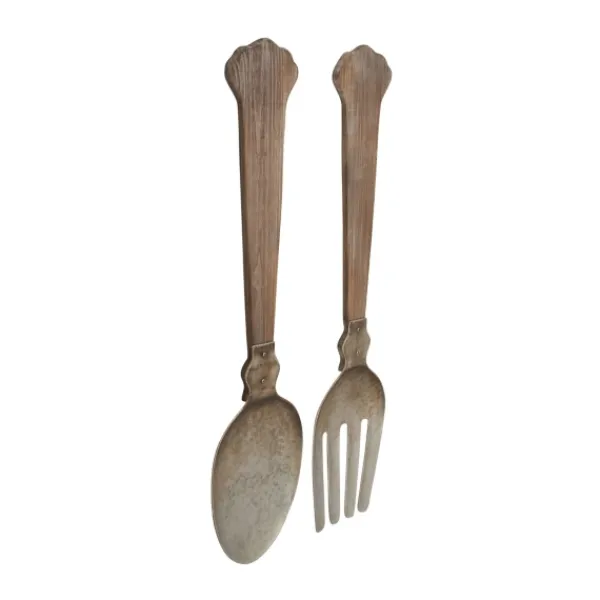 Wall Plaques-Kirkland's Home Metal Utensils Wall Plaques, Set Of 2 Brown