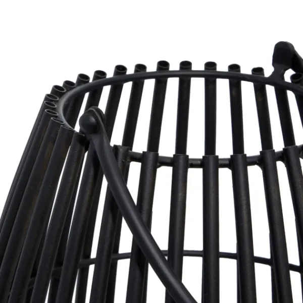 Lanterns-Kirkland's Home Metal Vertical Caged Lantern, 16 In. Black