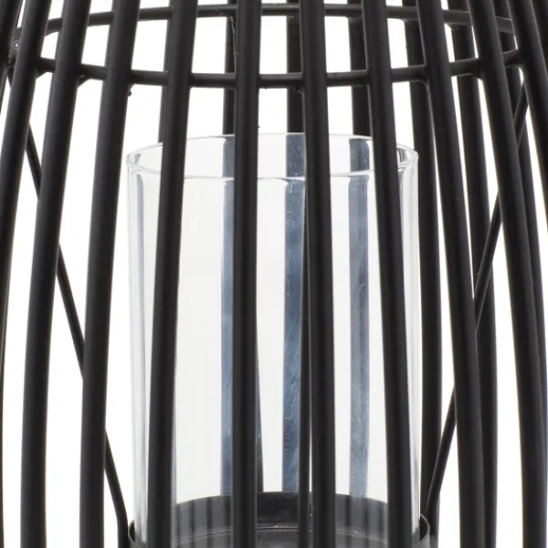 Lanterns-Kirkland's Home Metal Vertical Caged Lantern, 12 In. Black