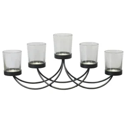 Candle Holders-Kirkland's Home Metal Votive Candelabra Black