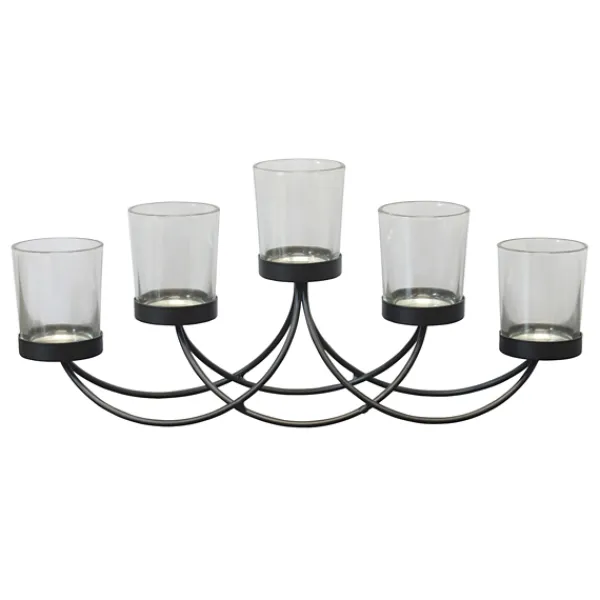 Candle Holders-Kirkland's Home Metal Votive Candelabra Black