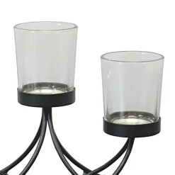Candle Holders-Kirkland's Home Metal Votive Candelabra Black