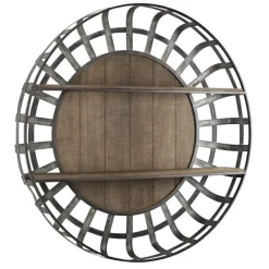 Shelves-Kirkland's Home Metal Wall Shelf With Wood Back