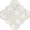 Wall Plaques-Kirkland's Home Metal Waves Wall Plaque Gold
