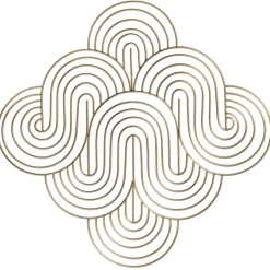 Wall Plaques-Kirkland's Home Metal Waves Wall Plaque Gold