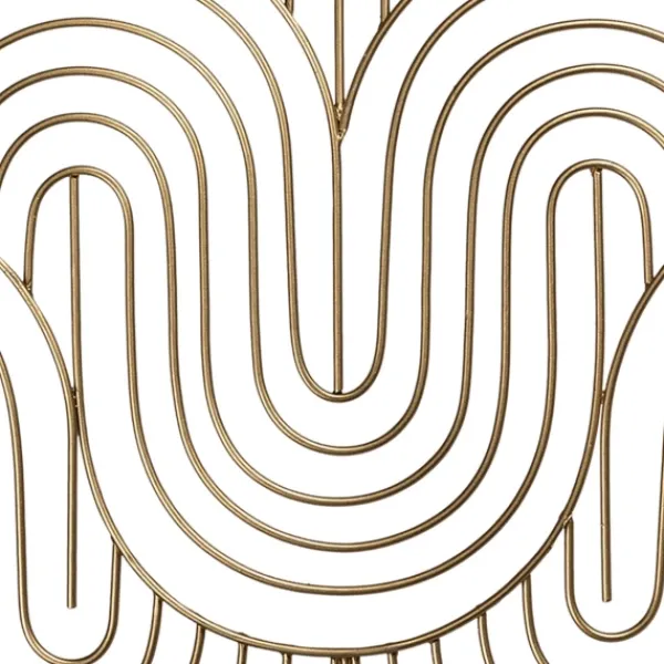Wall Plaques-Kirkland's Home Metal Waves Wall Plaque Gold