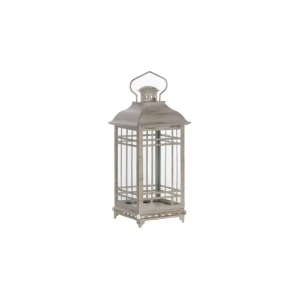 Lanterns-Kirkland's Home Metal Windowpane Lanterns, Set Of 3 White
