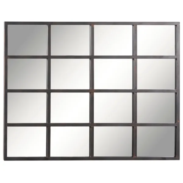 Decorative Mirrors-Kirkland's Home Metal Windowpane Wall Mirror