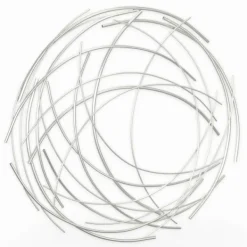 Wall Plaques-Kirkland's Home Metal Wire Abstract Wall Plaque Silver