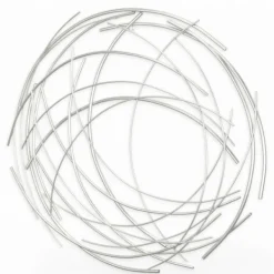 Wall Plaques-Kirkland's Home Metal Wire Abstract Wall Plaque Silver