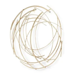Wall Plaques-Kirkland's Home Metal Wire Abstract Wall Plaque Gold
