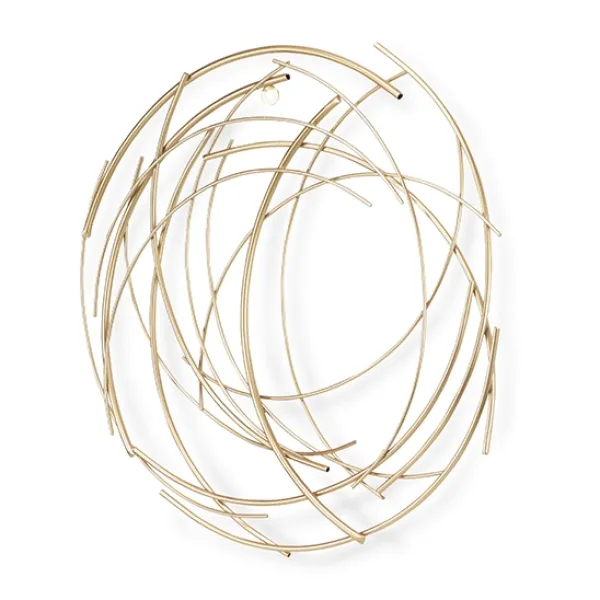 Wall Plaques-Kirkland's Home Metal Wire Abstract Wall Plaque Gold