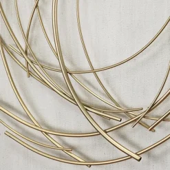 Wall Plaques-Kirkland's Home Metal Wire Abstract Wall Plaque Gold