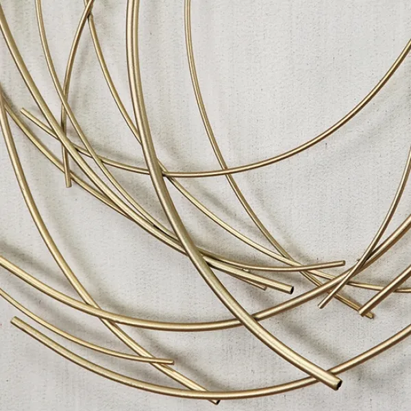 Wall Plaques-Kirkland's Home Metal Wire Abstract Wall Plaque Gold