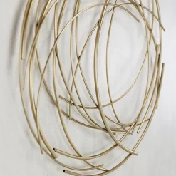 Wall Plaques-Kirkland's Home Metal Wire Abstract Wall Plaque Gold