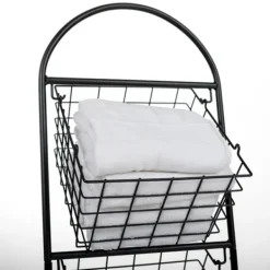 Baskets & Boxes-Kirkland's Home Metal Wire 3-Basket Stand Black