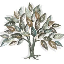 Wall Plaques-Kirkland's Home Metallic Blue And Brown Tree Wall Sculpture Blue/Brown