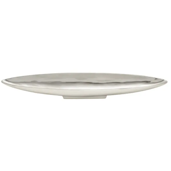 Decorative Trays-Kirkland's Home Metallic Canoe Tray Silver