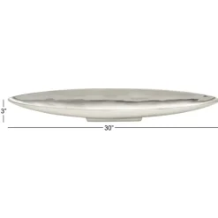Decorative Trays-Kirkland's Home Metallic Canoe Tray Silver