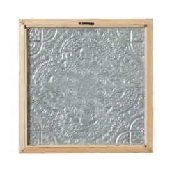 Wall Plaques-Kirkland's Home Metallic Carved Fir Wood Wall Plaques, Set Of 4 Brown/Silver
