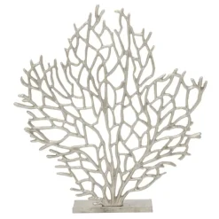 Statues & Figurines-Kirkland's Home Metallic Coastal Branch Statue Silver
