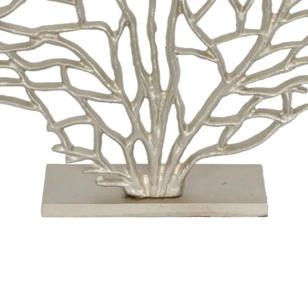 Statues & Figurines-Kirkland's Home Metallic Coastal Branch Statue Silver
