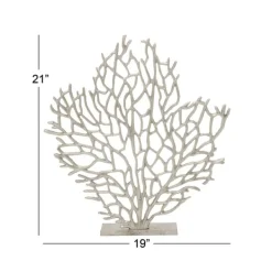 Statues & Figurines-Kirkland's Home Metallic Coastal Branch Statue Silver