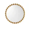 Decorative Mirrors-Kirkland's Home Metallic Gold Foiled Beaded Wall Mirror, 27 In.
