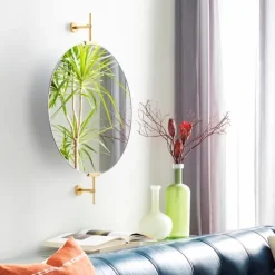 Decorative Mirrors-Kirkland's Home Metallic Gold Round Metal Frame Mirror