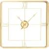Clocks-Kirkland's Home Metallic Gold Square Open Face Clock