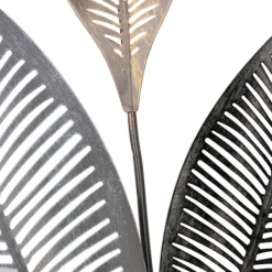 Wall Plaques-Kirkland's Home Metallic Leaves Metal Plaques, Set Of 2 Silver/Gold