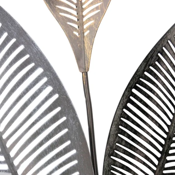 Wall Plaques-Kirkland's Home Metallic Leaves Metal Plaques, Set Of 2 Silver/Gold