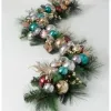 Arrangements & Greenery-Kirkland's Home Metallic Multicolor Ornaments And Berries Garland Green/Silver/Red/Gold/Blue