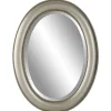 Decorative Mirrors-Kirkland's Home Metallic Oval Beveled Frame Mirror Silver