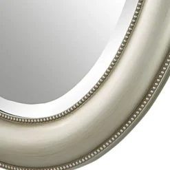 Decorative Mirrors-Kirkland's Home Metallic Oval Beveled Frame Mirror Silver
