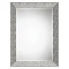 Decorative Mirrors-Kirkland's Home Metallic Silver Textured Frame Wall Mirror