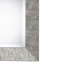 Decorative Mirrors-Kirkland's Home Metallic Silver Textured Frame Wall Mirror