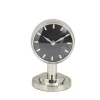 Decorative Accents-Kirkland's Home Metallic Steel Beveled Base Tabletop Clock Silver