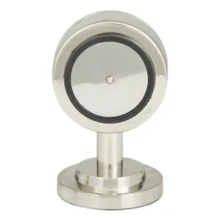 Decorative Accents-Kirkland's Home Metallic Steel Beveled Base Tabletop Clock Silver