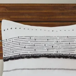 Duvets-Kirkland's Home Mia Striped 3-Pc. Queen Duvet Cover Set White