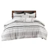 Comforters-Kirkland's Home Mia White Striped 3-Pc. King Comforter Set White/Black