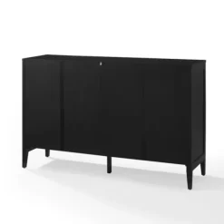 Cabinets & Sideboards-Kirkland's Home Micah Black Rattan Mesh Sideboard Cabinet